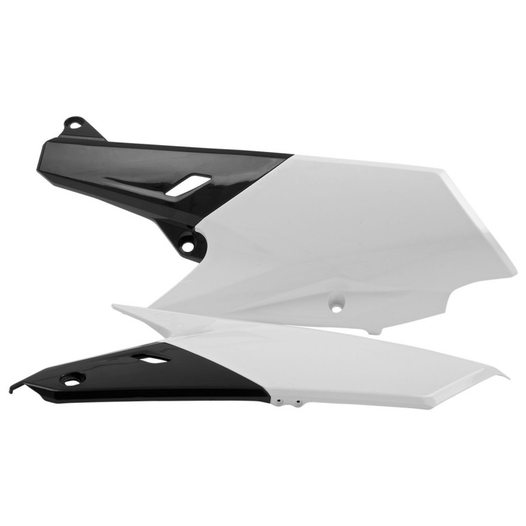 Side panels POLISPORT 8607000002 (pair) white/black