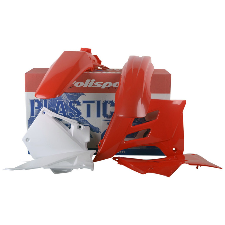 Plastic body kit POLISPORT 90197 red/white