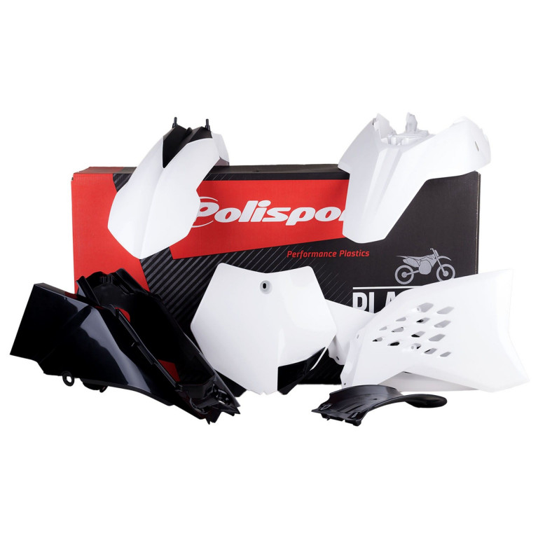 Plastic body kit POLISPORT 90202 White for KTM SX 65 2009-2011