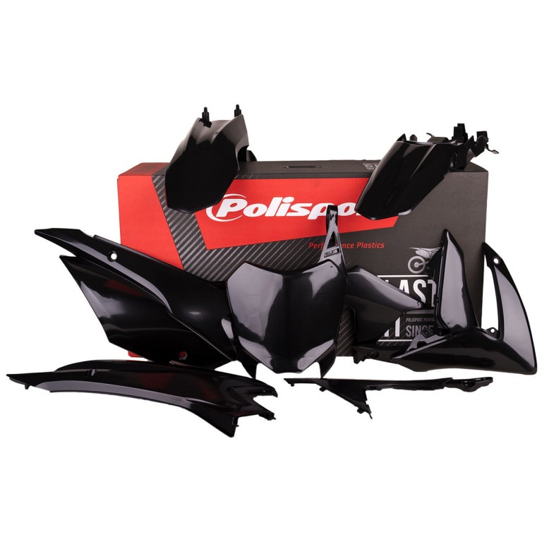 Plastic body kit POLISPORT 90539 Crni for HONDA CRF 110 F 2013-2018