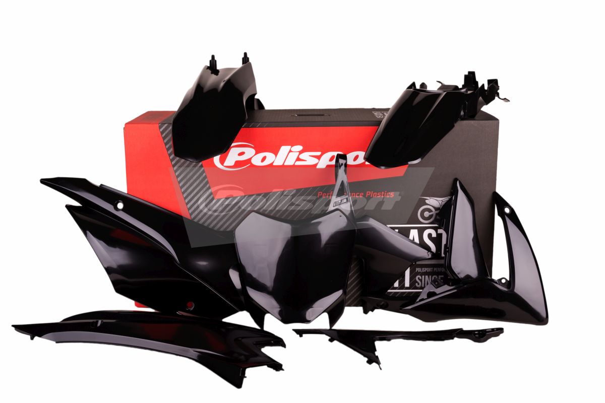 Plastic body kit POLISPORT 90539 Crni for HONDA CRF 110 F 2013-2018