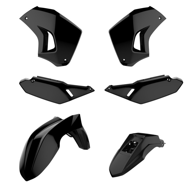 Plastic body kit POLISPORT 90858 Crni for KAWASAKI KLR 650 2008-2018