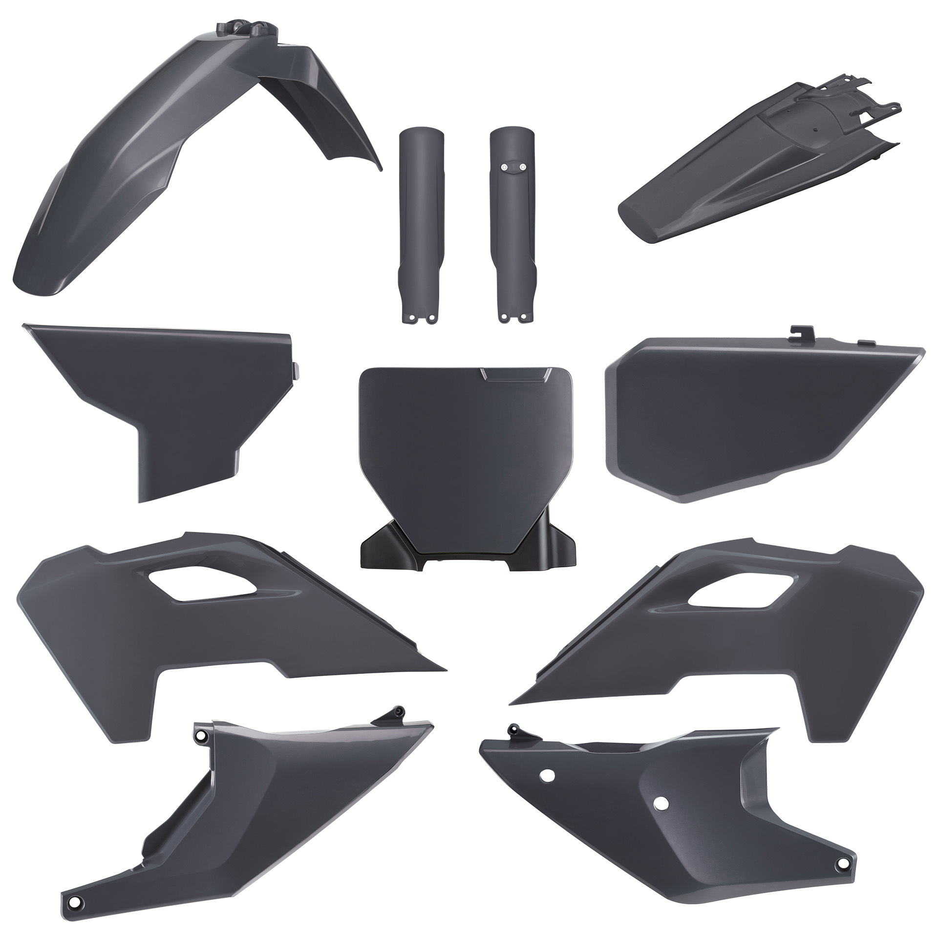 Plastic body kit POLISPORT 91103 N-Grey