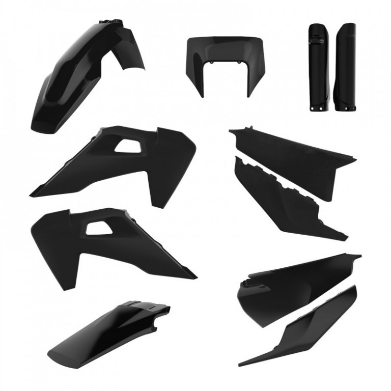 Plastic body kit POLISPORT 91125 enduro Crni