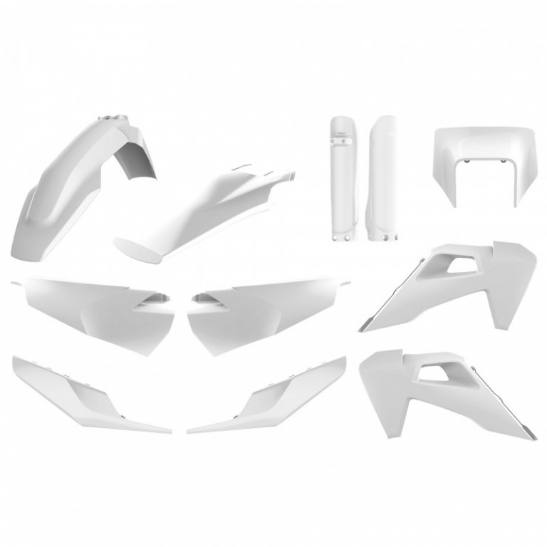 Plastic body kit POLISPORT 91126 enduro White BD