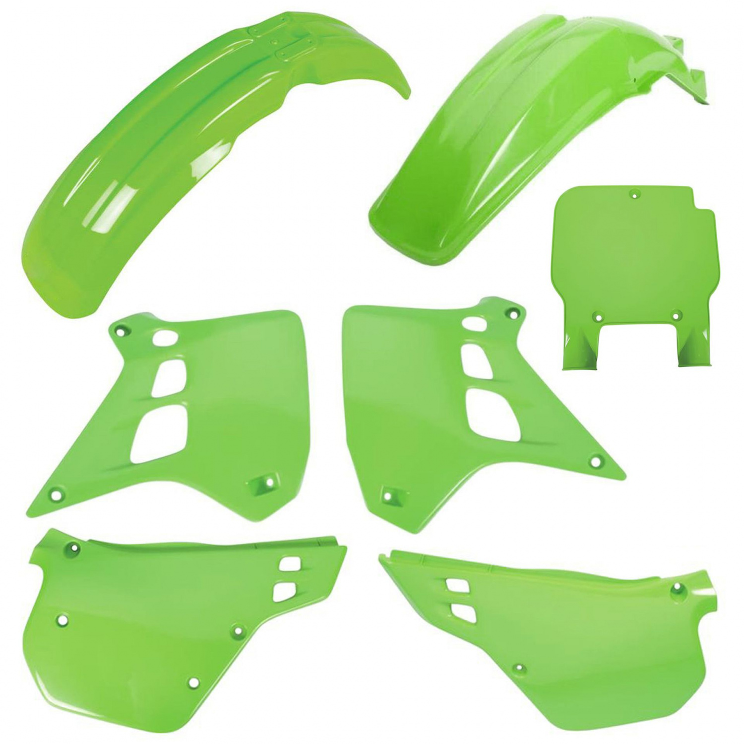 Plastic body kit POLISPORT 91336 OEM color for KAWASAKI KX 250 2T 1990-1991