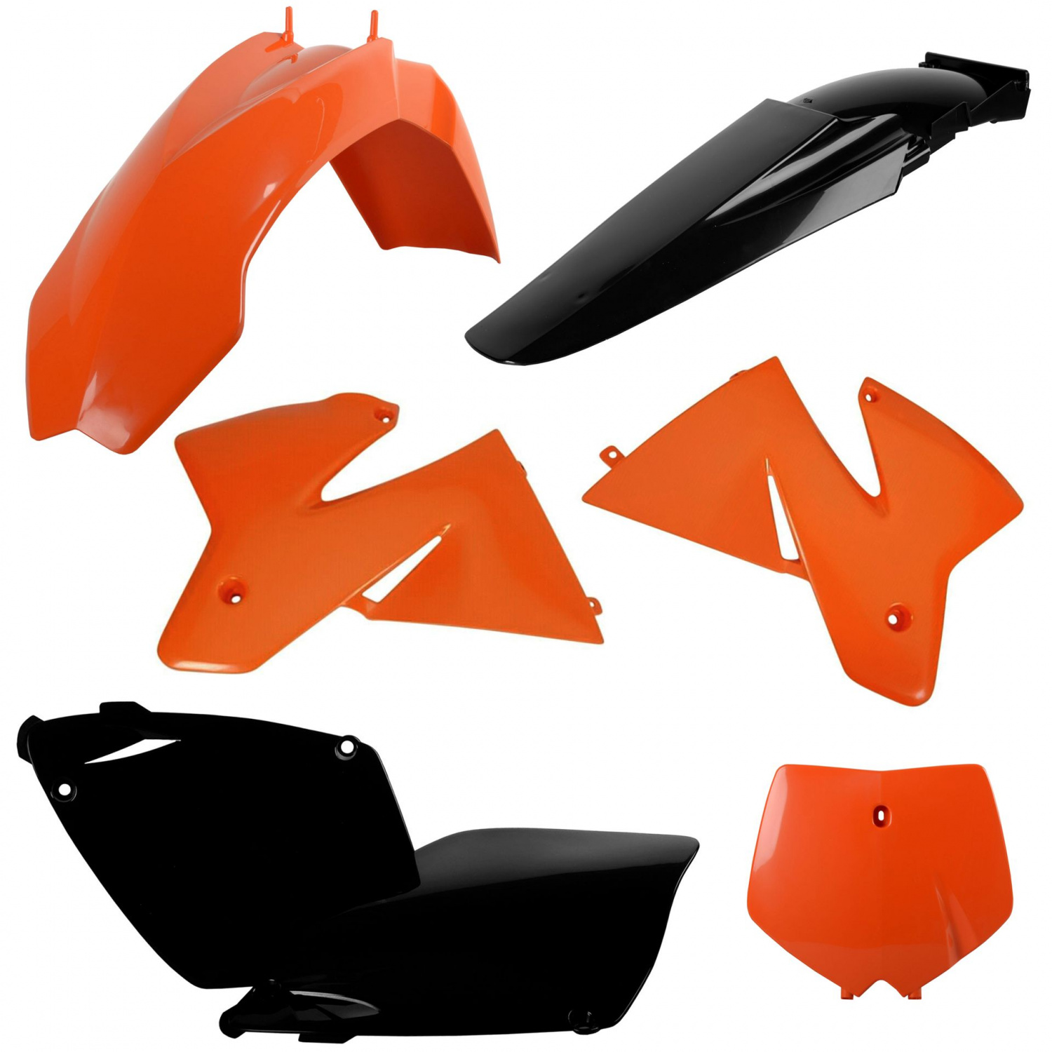 Plastic body kit POLISPORT 91340 Orange for KTM SX 250 2000, KTM SX 380 2000