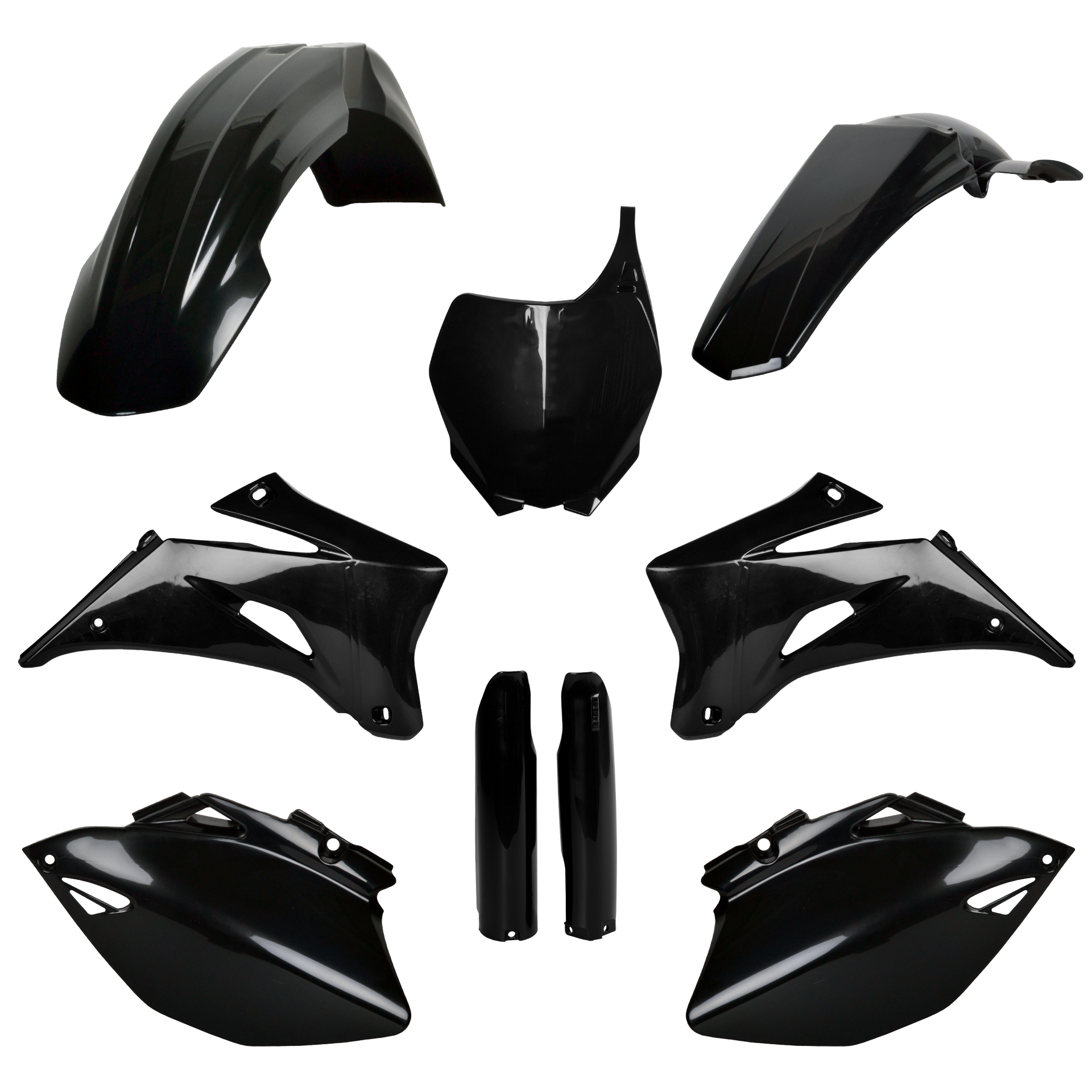 Plastic body kit POLISPORT 91398 Crni for YAMAHA YZ 450 F 2006-2007