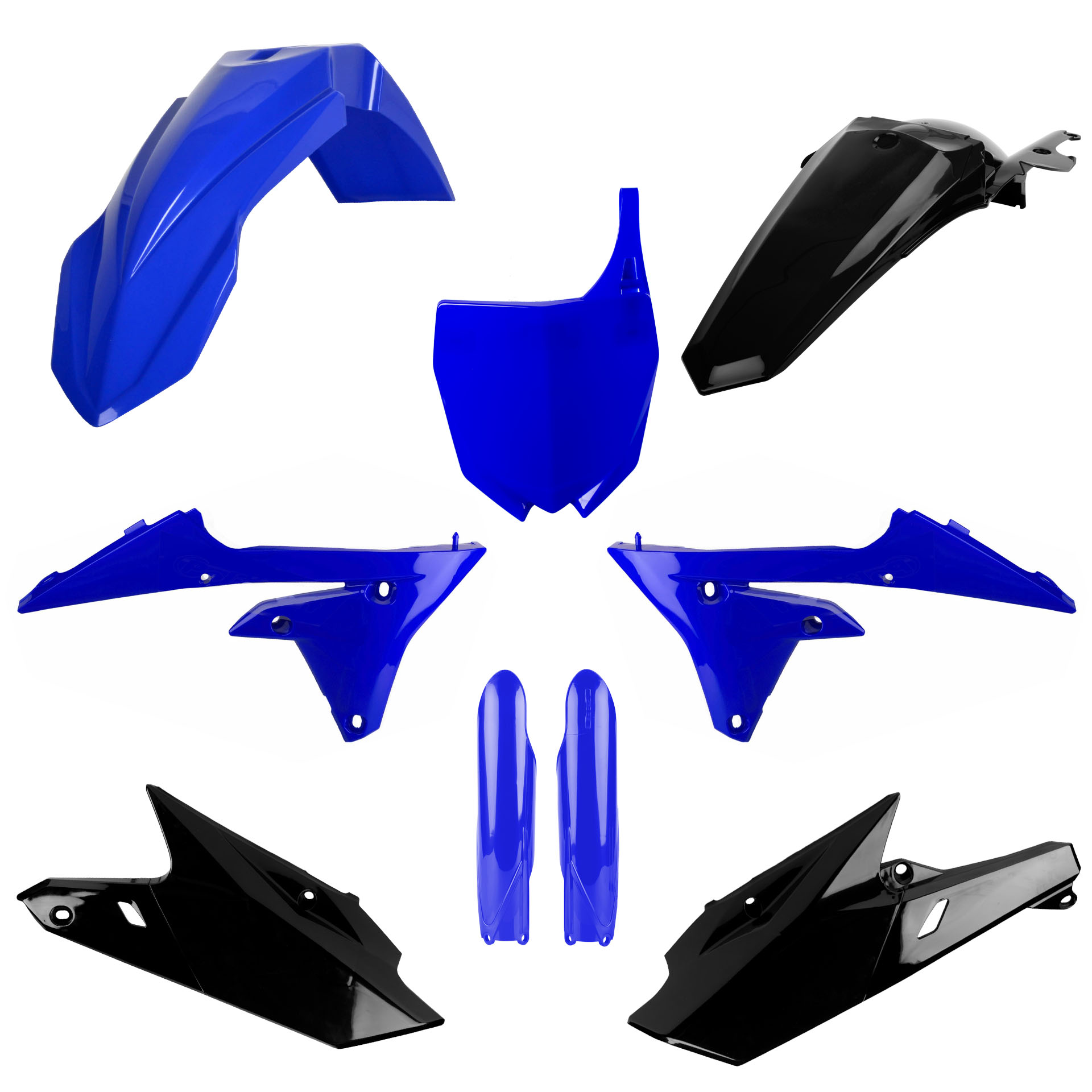 Plastic body kit POLISPORT 91407 blue yam 98/black for YAMAHA YZ 250 F 2014-2018, YAMAHA YZ 450 F 2014-2017