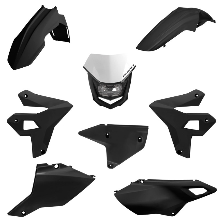Plastic body kit POLISPORT 91591 restyling Crni
