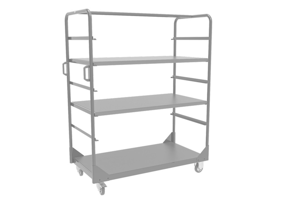 Fairing trolley with 3 shelves LV8 EQC3R.PRC.B plavi