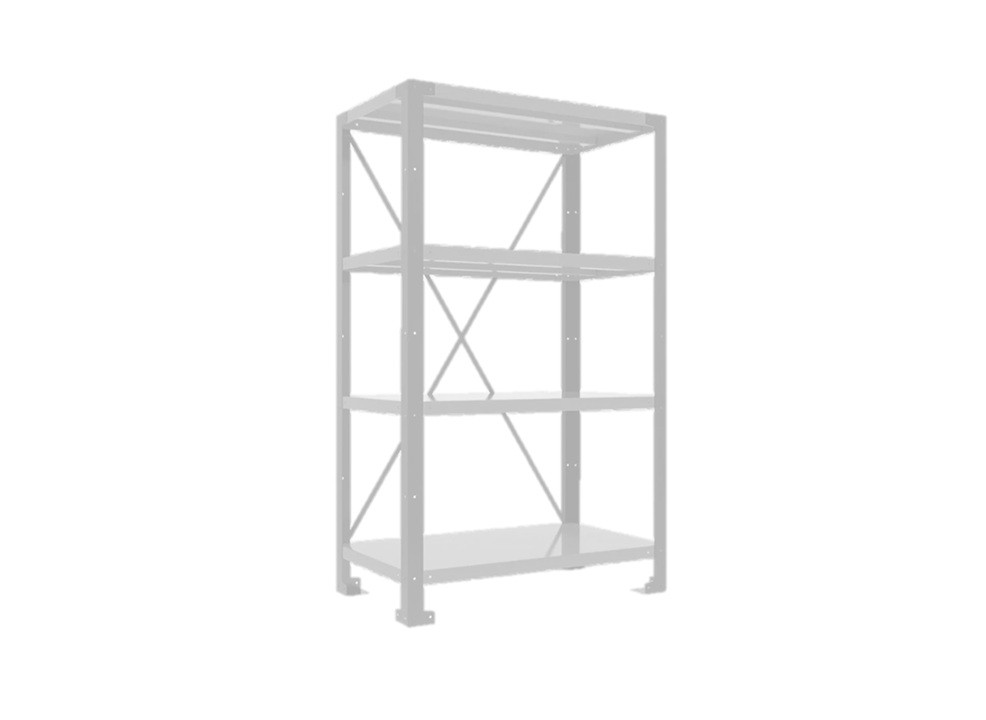 4 Shelves module LV8 EQSC1607.BK (H2000mm x 1600mm x 700mm) Crni