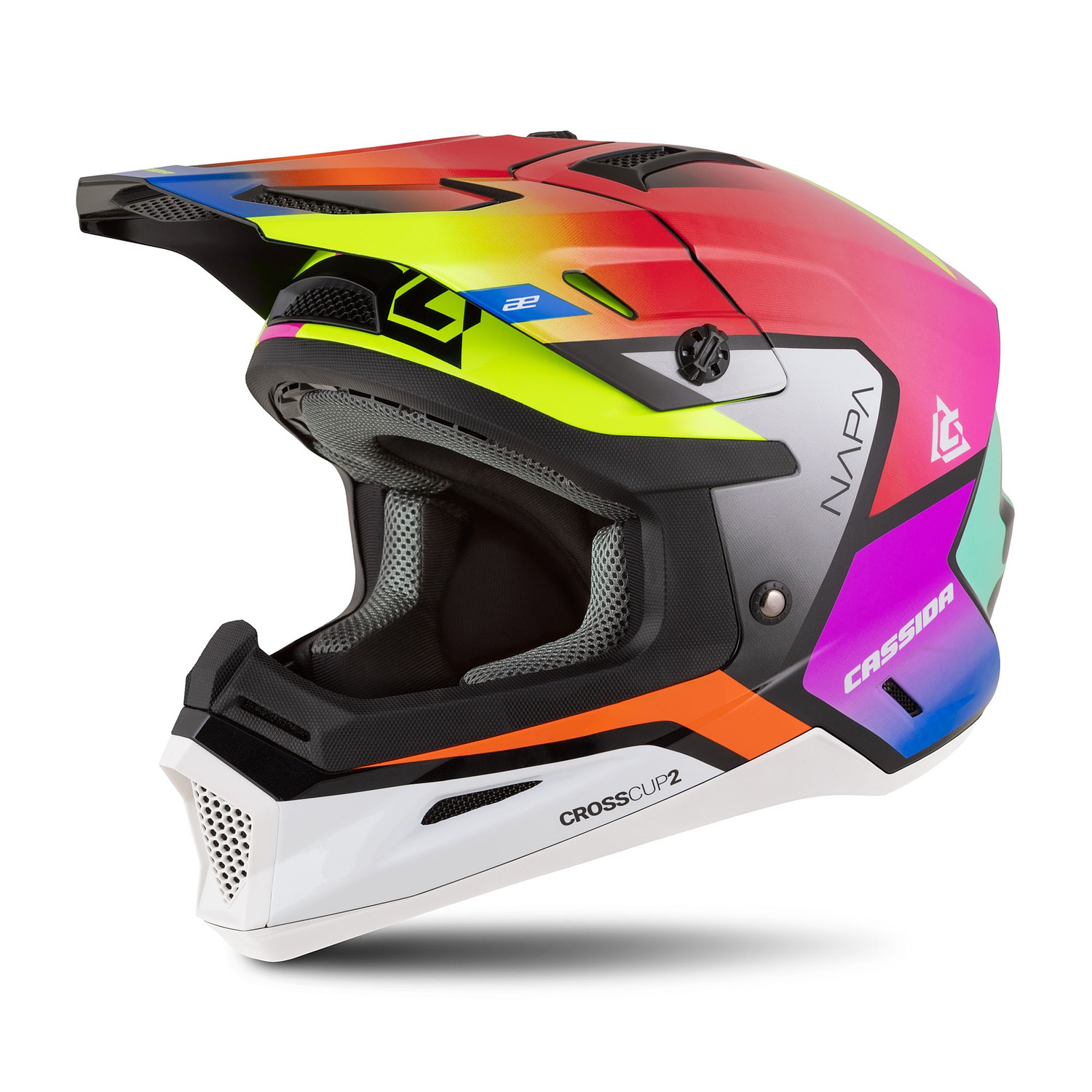 Motocross Helmet CASSIDA CROSS CUP 2 NAPA multicolor pearl XS