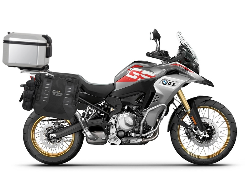 Complete set of SHAD TERRA TR40 adventure saddlebags and SHAD TERRA aluminium 48L topcase, including mounting kit SHAD BMW F 750 GS/ F 850 GS/ F 850 GS Adventure