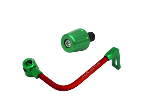 Lever guard in aluminium + left end ACCOSSATO DE004 with red hose and joint right