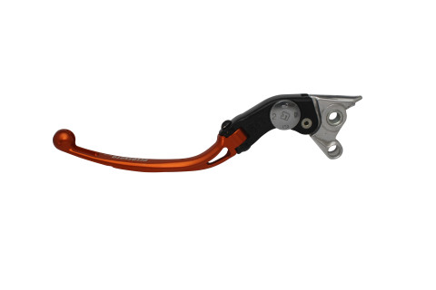 Adjustable folding lever ACCOSSATO LV008 in aluminium for original clutch master cylinders orange