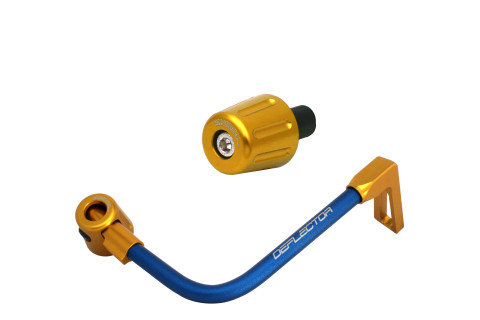 Lever guard in aluminium + left end ACCOSSATO DE004 with blue hose and joint right