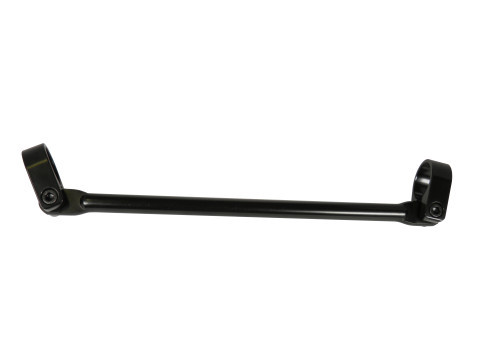 Bar and two-screw clamp kit for handlebar ACCOSSATO B12N variable diameter 28/28,5 mm, lenght 265mm Crni