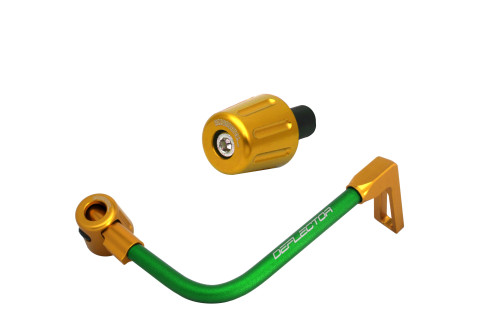 Lever guard in aluminium + left end ACCOSSATO DE004 with green hose and joint right