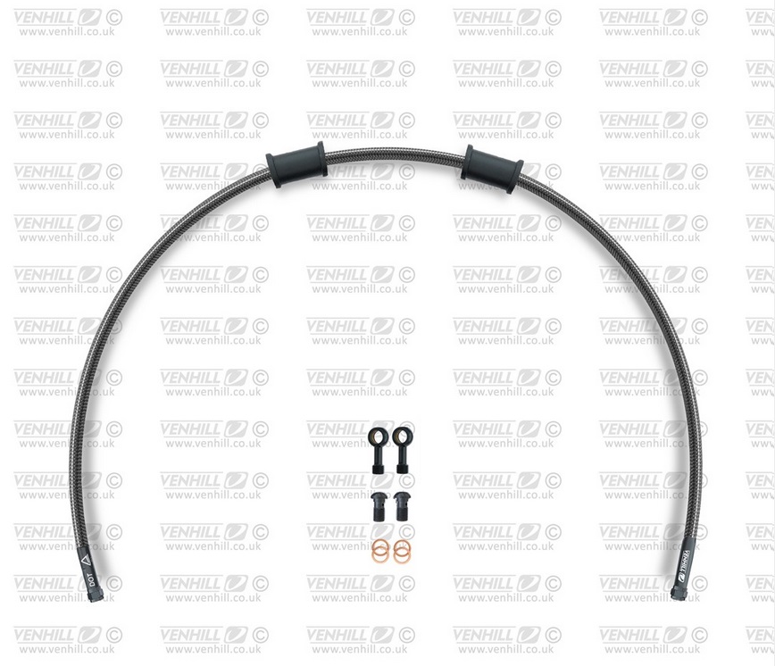 Rear brake hose kit Venhill POWERHOSEPLUS CAG-1002RB-CB (1 hose in kit) Carbon hoses, black fittings