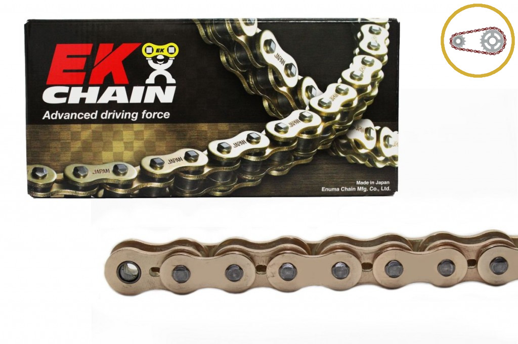 Chain kit EK - Zlat chain 530 ZVX, X-ring (X, NX, QX, XS), CHK front sprocket JT CHK rubber cushioned, CHK rear sprocket SUPERSPROX for HONDA CB 1300 / S 2006-2013