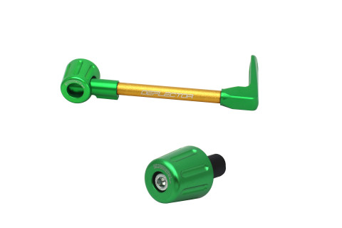Lever guard in aluminium + left end ACCOSSATO DE004 with gold hose and joint right