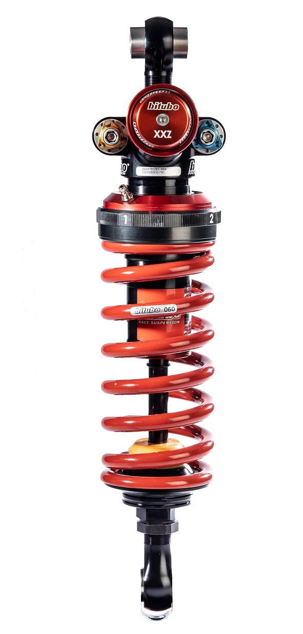 Monoshock BITUBO Monoshocks adjustable:pneum.preload, 2rebound, 2compression red spring