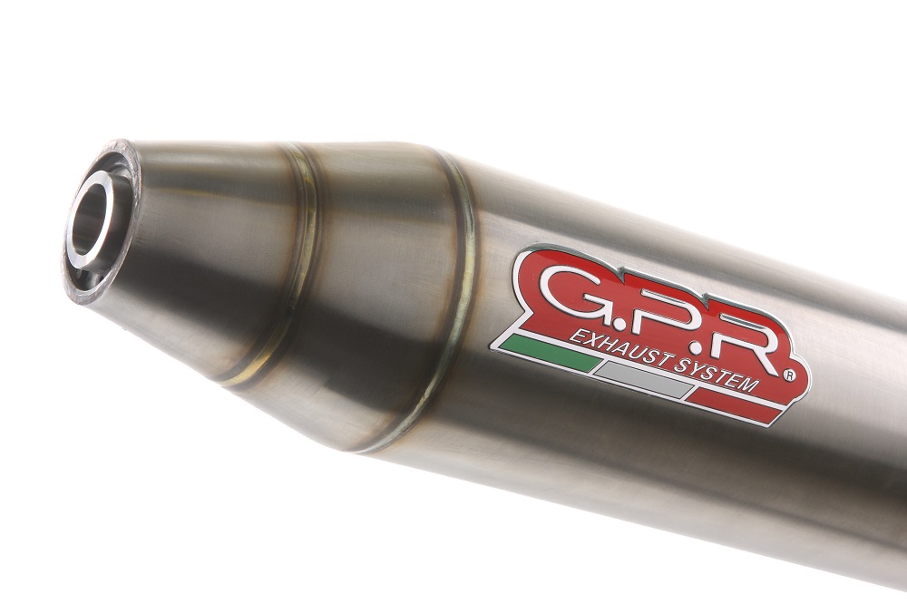 Slip-on exhaust GPR DEEPTONE QUSP.146DE.DEATV Brushed Stainless steel including removable db killer and link pipe