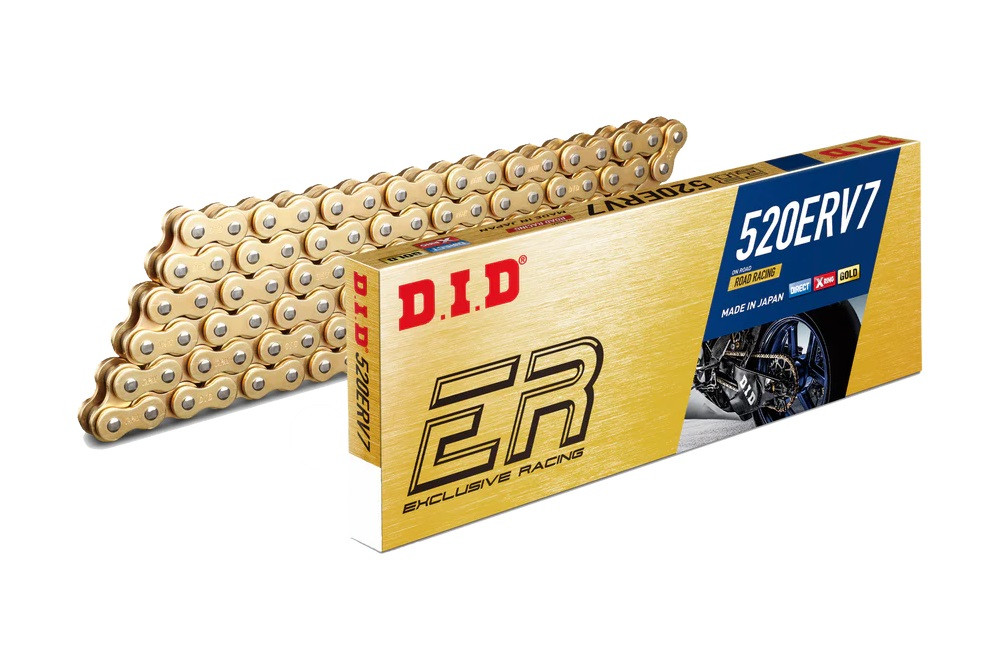 Exclusive racing chain D.I.D Chain 520ERV7 1920 L Gold/Gold