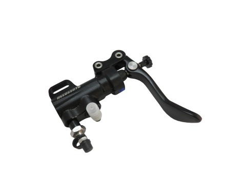 Thumb brake master cylinder ACCOSSATO BP005 piston diam. 10.5 mm with bent lever, without bracket