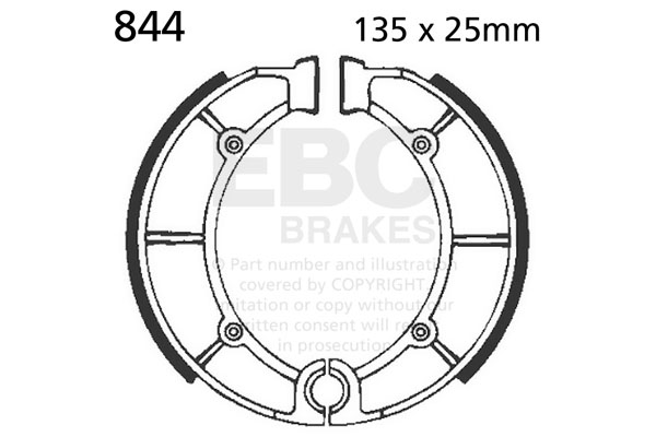 Brake shoe set EBC 844