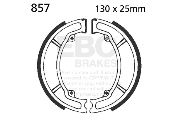 Brake shoe set EBC 857