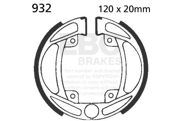 Brake shoe set EBC 932