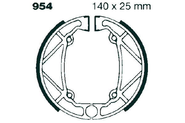 Brake shoe set EBC 954