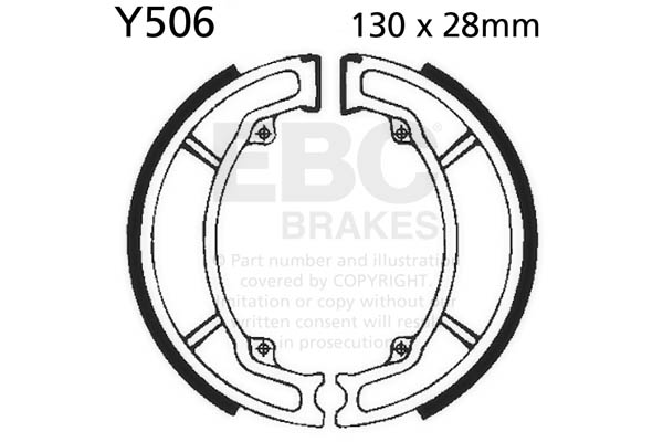 Brake shoe set EBC Y506 includings springs