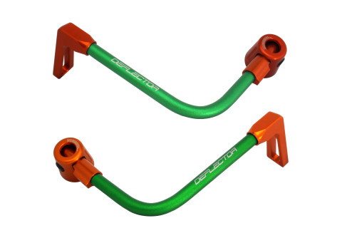 Lever guard ACCOSSATO DE003 with green hose and joint right + left , aluminium