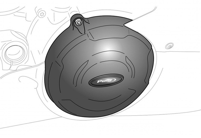 Engine covers PUIG Track for Championship 22248N Crni