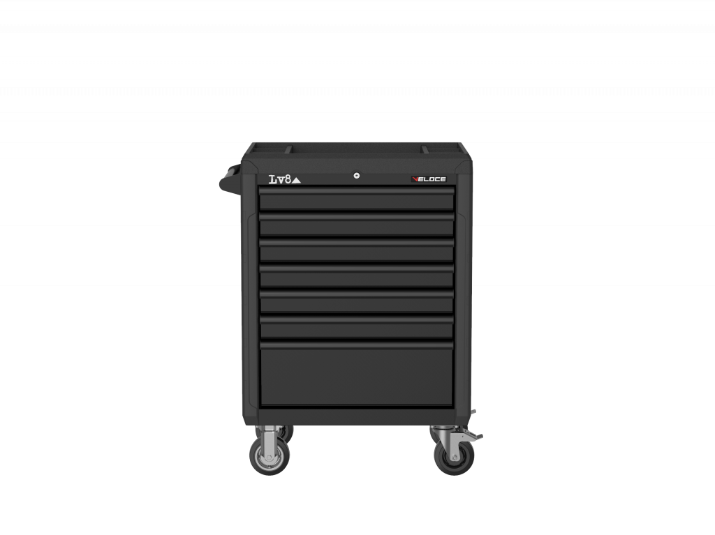 Tool storage trolley LV8 EVKT82 with 7 drawers with lock key