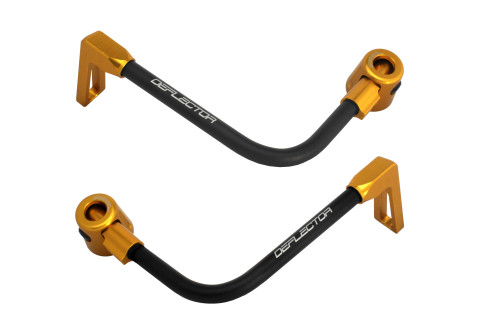 Lever guard ACCOSSATO DE003 with black hose and joint right + left , aluminium