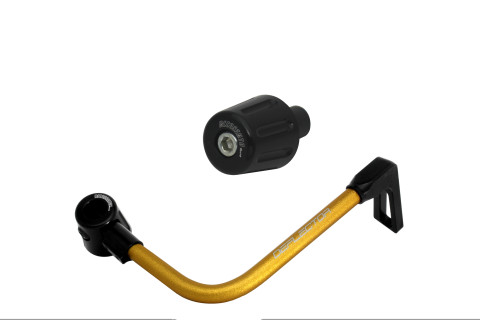 Lever guard in aluminium + left end ACCOSSATO DE004 with gold hose and joint right