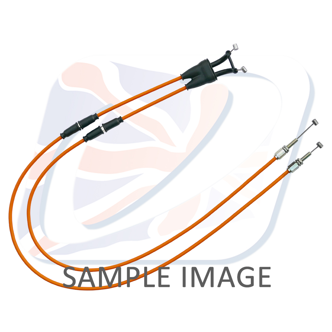 Throttle cables (pair) Venhill K01-4-037-OR featherlight orange