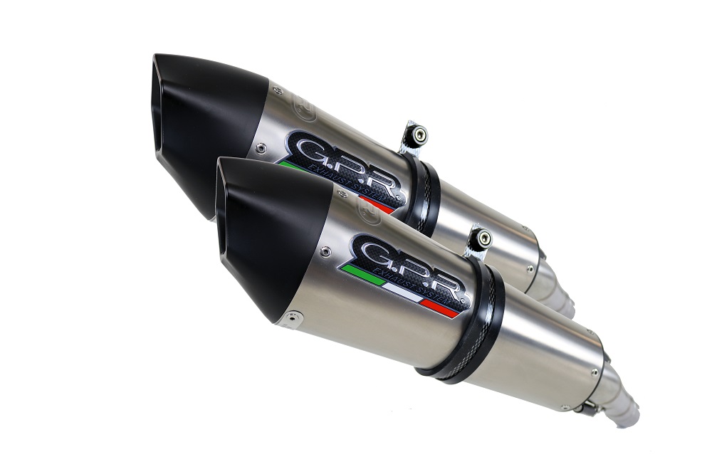 Dual slip-on exhaust GPR GPE ANN. BMW.27.GPAN.TO Brushed Titanium including removable db killers and link pipes