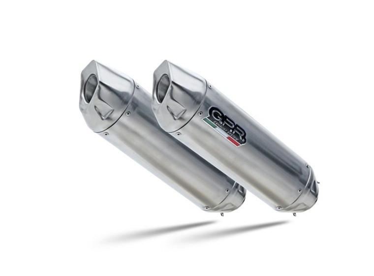 Dual slip-on exhaust GPR FURORE-X INOX E4.A.56.CAT.FXSC Matte Black