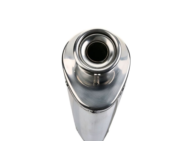 Slip-on exhaust GPR TRIOVAL S.191.E4.TRI Polished Stainless Steel including removable db killer and link pipe