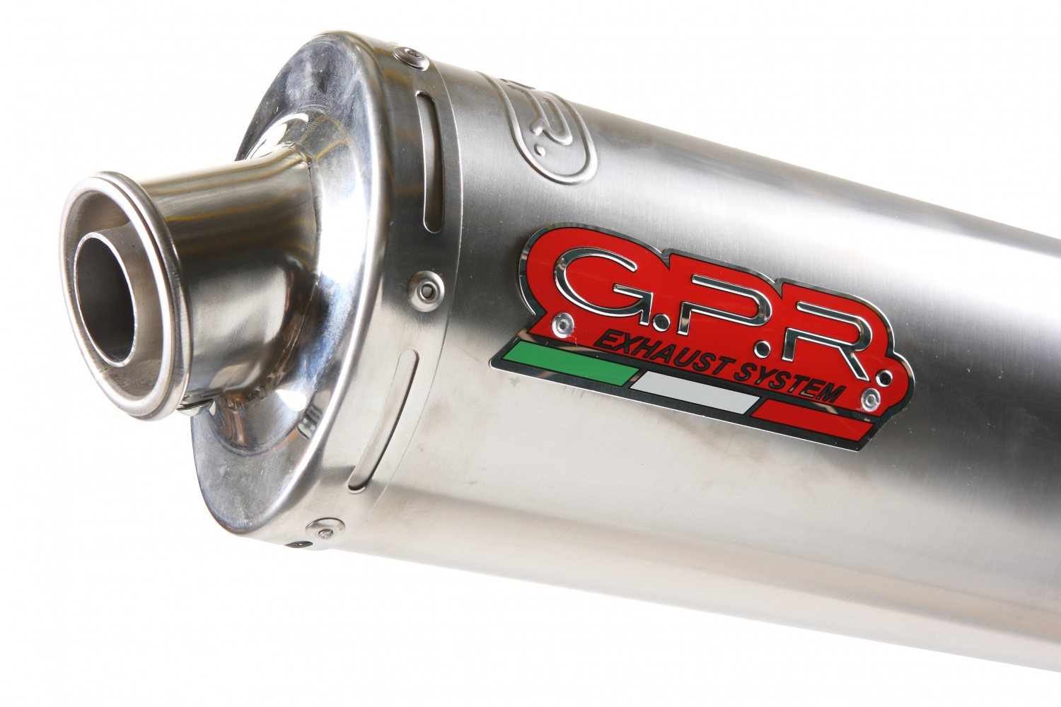 Slip-on exhaust GPR OVAL BE.5.1.TO Brushed Titanium including removable db killer and link pipe