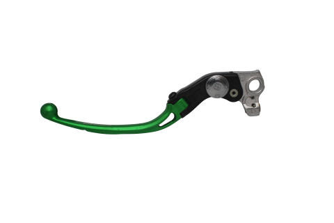 Adjustable folding lever ACCOSSATO LV010 in aluminium for original clutch master cylinders green