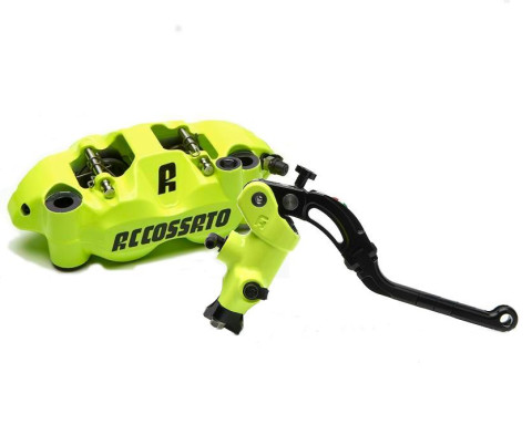 Accossato Kit: Painted Brake Master Cylinder 19X18 (CY042) + Painted Couple of Brake Calipers Distance 108 With ST Brake Pads (PZ004) ACCOSSATO ZY042 Crni