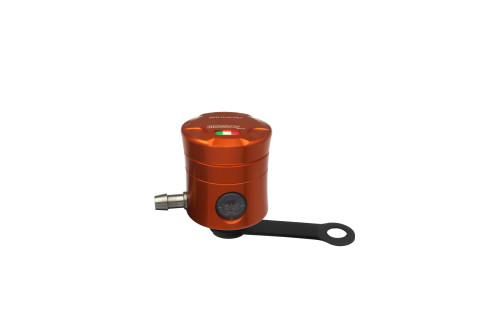 Brake fluid reservoir ACCOSSATO CNC-worked FU057 straight bracket included orange