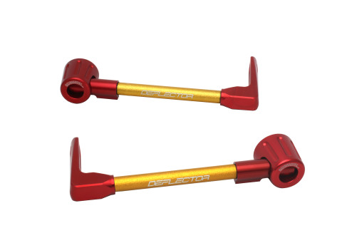 Lever guard ACCOSSATO DE003 with gold hose and joint right + left , aluminium
