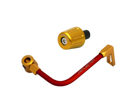 Lever guard in aluminium + left end ACCOSSATO DE004 with red hose and joint right